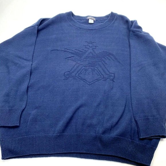 Vantage Anheuser Busch Logo Interwoven Sweater - Picture 1 of 9